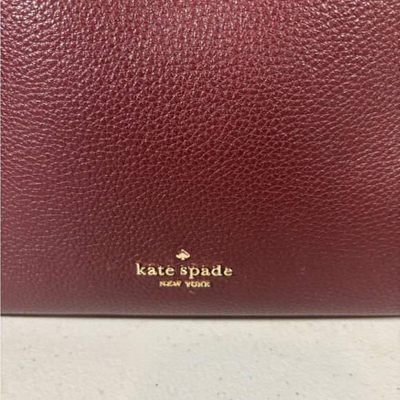 Kate Spade Leila Medium Purse Wallet set triple compartment Cherrywood Burgundy - Picture 4 of 14